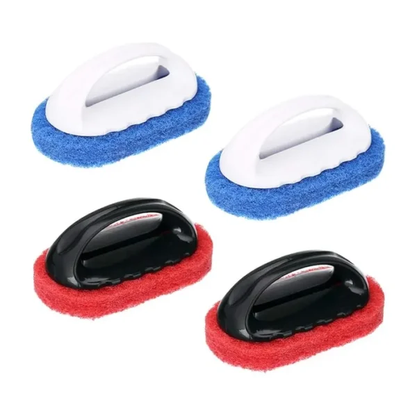 4Pcs Cleaning Scrub Set with Handle