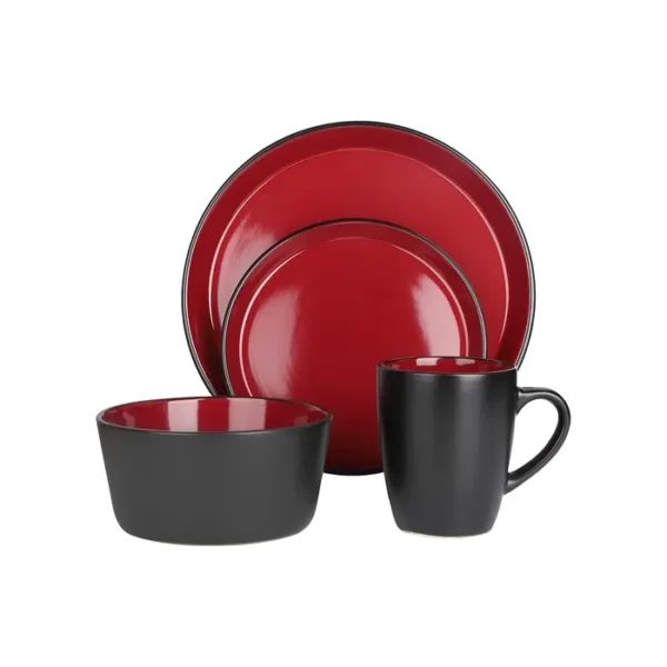 GOOD ALWAYS Plates and Bowls Sets, 16 Pieces Dinnerware Sets